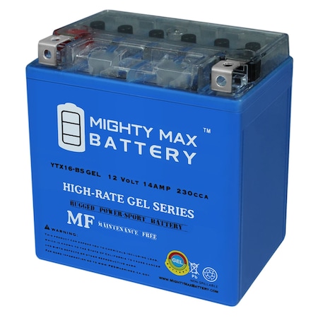 YTX16-BS GEL Replacement Battery For BikeMaster HTX16-BS-1